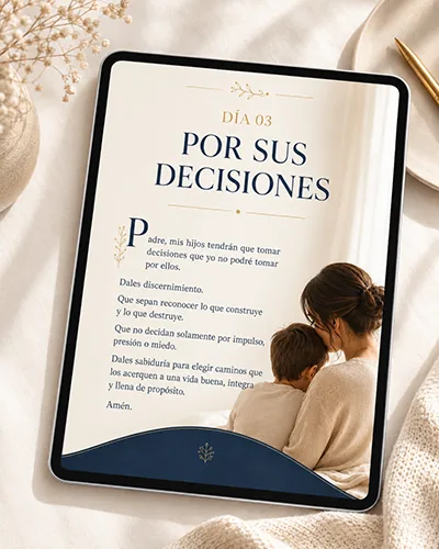 Página interna del ebook: oración por las decisiones